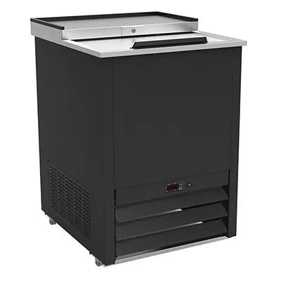 Serv-Ware GFR24 24" Black Glass Froster, 2.67 cu. ft.