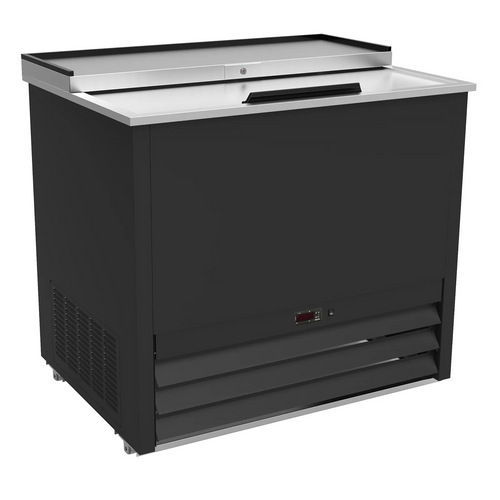 Serv-Ware GFR36 36" Black Glass Froster, 4.50 cu. ft.