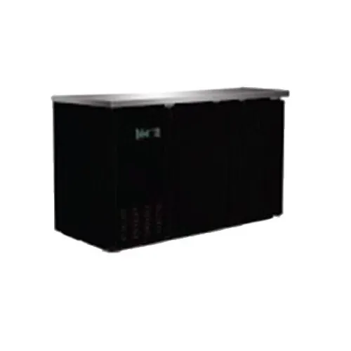 Serv-Ware BB2-24-HC 49" 2 Section Back Bar Cooler with Solid Door