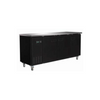 Serv-Ware BB4-24-HC 73" 3 Section Back Bar Cooler with Solid Door
