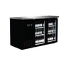 Serv-Ware BB2-24G-HC 49" 2 Section Back Bar Cooler with Glass Door