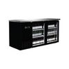 Serv-Ware BB3-24G-HC 61" 2 Section Back Bar Cooler with Glass Door