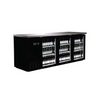 Serv-Ware BB4-24G-HC 73" 3 Section Back Bar Cooler with Glass Door