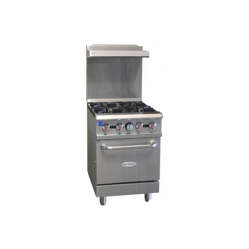 Serv-Ware SGR-6B 36" Gas Restaurant Range w/ (6) Open Burners, (1) Standard Oven, 211.000 BTU