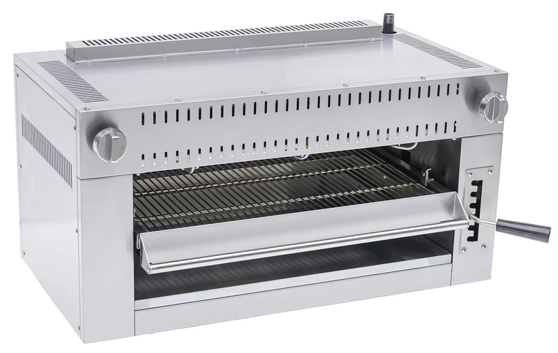 Serv-Ware SGSB-36 36" Gas Infrared Salamander Broiler w/ (6) Burners, 48.000 BTU