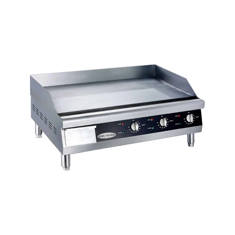 Serv-Ware ETG-36 36" Countertop Electric Thermostatic Griddle, 36” x 15.5” Surface, 208V