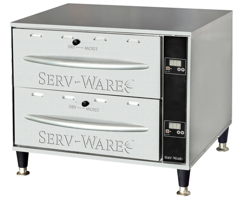 Serv-Ware SWPWDS-2 Free Standing Food Warming Drawer Unit, (2) Drawer, 900 W