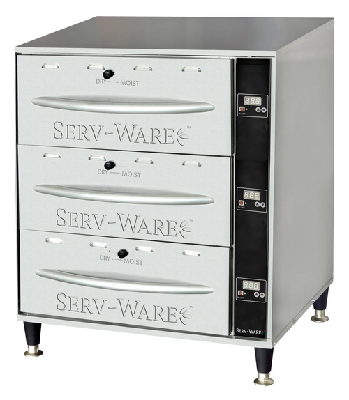 Serv-Ware SWPWDS-3 Free Standing Food Warming Drawer Unit, (3) Drawer, 1350 W