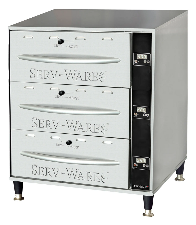 Serv-Ware SWPWDS-3 Free Standing Food Warming Drawer Unit, (3) Drawer, 1350 W
