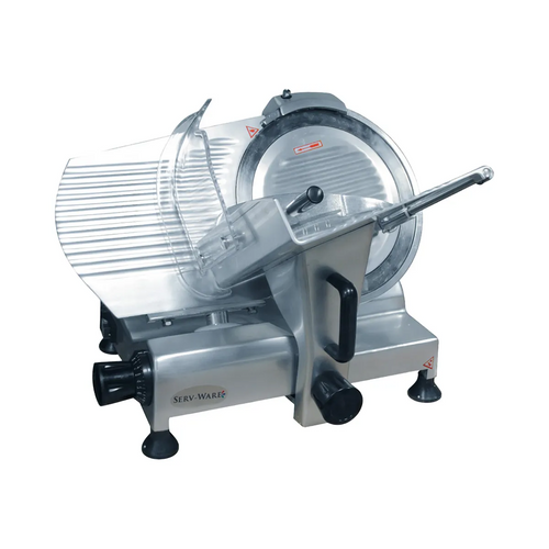 Serv-Ware SLC-12 - Gravity Meat Slicer, 12" Knife, Belt Drive, 1/3 HP, Adjustable 9/16" Thickness, CE/ETL