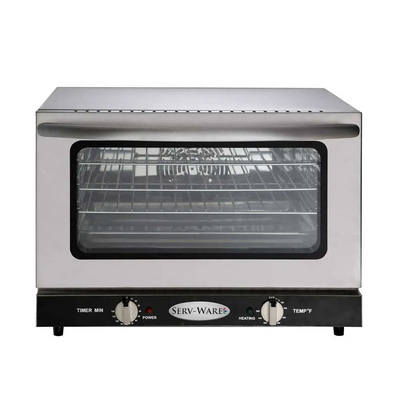 Serv-Ware ECO-47 Countertop Electric Convection Oven, Half Size, (4) Racks, 120V
