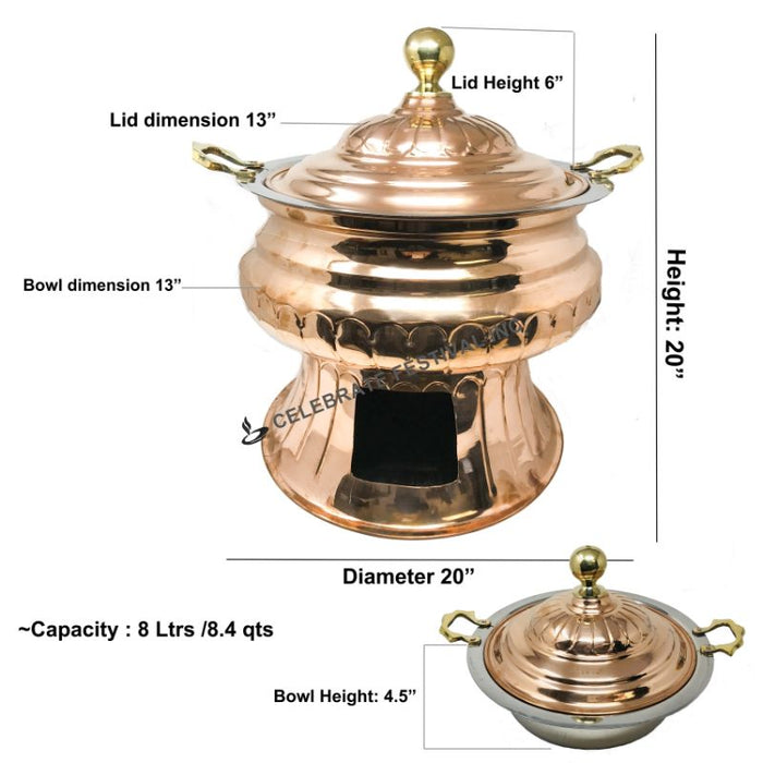 Copper Step Handi Chafing Dish - Chafer (LC-148)