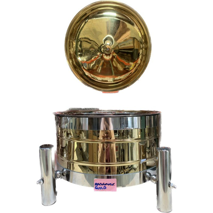 Stainless Steel Mirror Gold Heavy Chafing Dish - Chafer - 8 Ltr