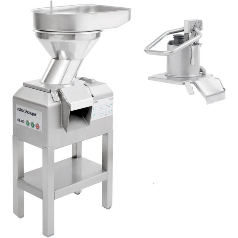 Robot Coupe CL60E2HEAD 2-Speed 2 Feed-Heads  Pusher Full Moon Continuous Feed Food Processor - 240V, 3 Phase, 3 hp