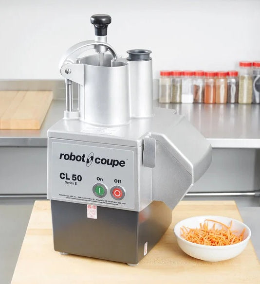 Robot Coupe CL50E Continuous Feed Food Processor with 2 Discs