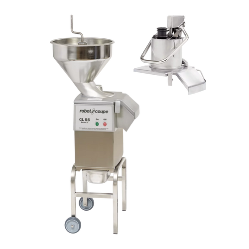 Robot Coupe CL55E2HEAD NODISC 2 Feed-Heads Continuous Feed Food Processor Without Discs