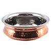 Hand-Hammered Copper & Stainless Steel Biryani and Curry Handi – Double Wall Serveware for Traditional Indian Cooking