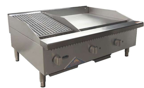 Comstock-Castle, CS-12C-24G, Griddle / Charbroiler, Gas, Countertop
