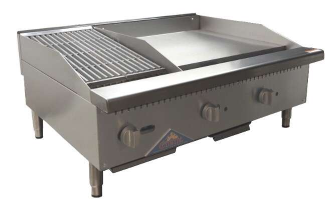 Comstock-Castle, CS-12C-24G, Griddle / Charbroiler, Gas, Countertop
