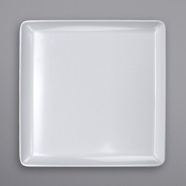 GET CS-801-W 8 inch square white melamine plate