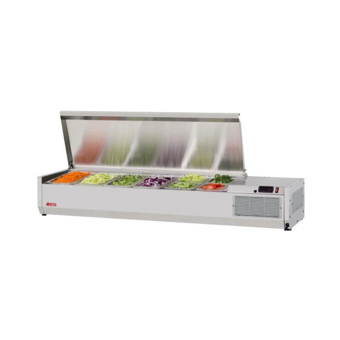 Turbo Air CTST-1500-13-N Side Mount E-Line Countertop Salad Table with Digital Temperature Display
