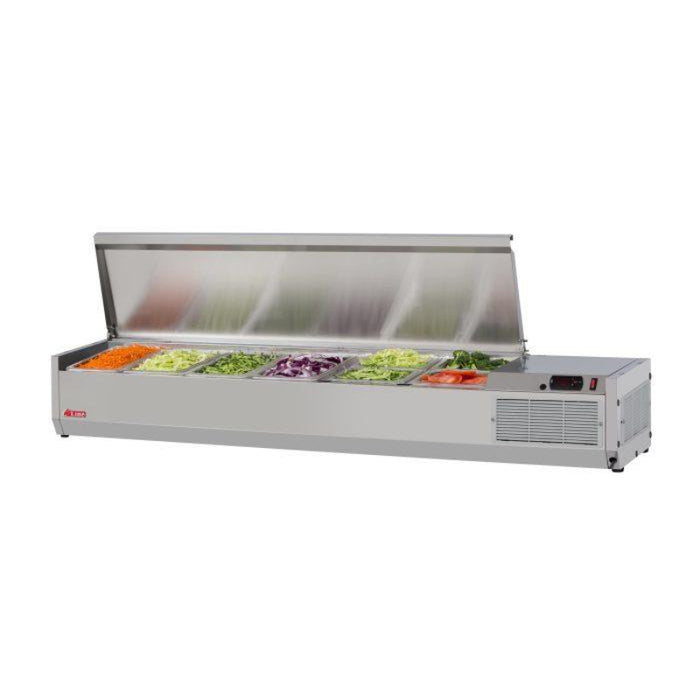 Turbo Air CTST-1500-N Side Mount E-Line Countertop Salad Table with Digital Temperature Display