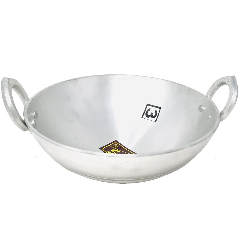 Aluminium Heavy Duty Kadai -for deep frying / cooking - commercial/ restaurants - available in 2 & 30 Diameter