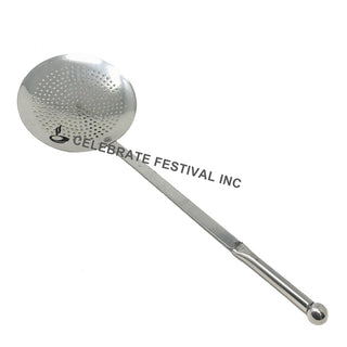 Stainless Steel Bhatura Jara – 28 Inch Length, 5 Inch Diameter | Durable Deep Frying Ladle for Bhature & Poori