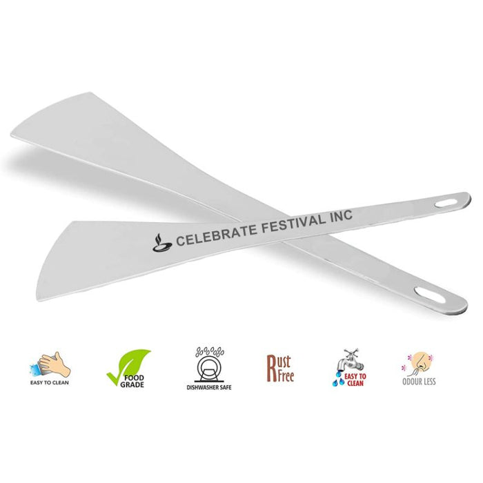 Stainless Steel Dosa Turner Ladle/ laddle - 12.5" & 15" long.  Perfect to turn Dosa, Crepe or many things in kitchen