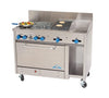 Comstock-Castle, F3430-12-1RB, Range, 48", 4 Open Burners, 12" Griddle, 12" Charbroiler