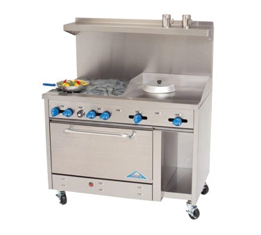 Comstock-Castle, F3430-12, Range, 48", 6 Open Burners, 12" Griddle