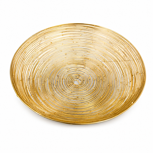 BREAD-BASKET-IRON, OVAL IGB-02 GOLD FINISH