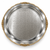 Stainless Steel Round Designer Serving Plate with Brass Border