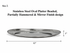 Stainless Steel Oval Platter – Beaded & Partially Hammered with Mirror Finish (Multiple Sizes Available)