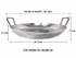 Heavy Duty Stainless steel Jalebi Kadai / Flat Wok (Available in 18, 20, 22, 24 & 30 Inch Diameter)