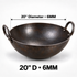 MS Iron Round Bottom Kadai (6MM)-36" - 18" Sizes