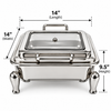 Stainless Steel square glass cover - Hydraulic Chafer
