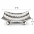 Stainless Steel Hammered Square Serving Platter with Legs – Single Wall Display Tray