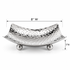 Stainless Steel Hammered Square Serving Platter with Legs – Single Wall Display Tray