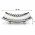 Stainless Steel Hammered Square Serving Platter with Legs – Single Wall Display Tray