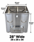 NSF Certified Clay Tandoor Oven, SQUARE Stainless Steel body - 26, 28, 30, 32, 34, 36 inches - Natural Gas