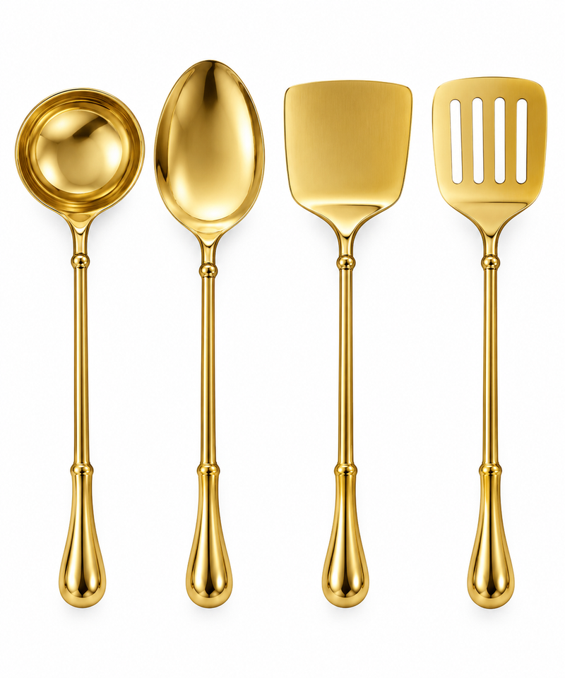 Stainless Steel PVD Gold Serving Spoon Collection