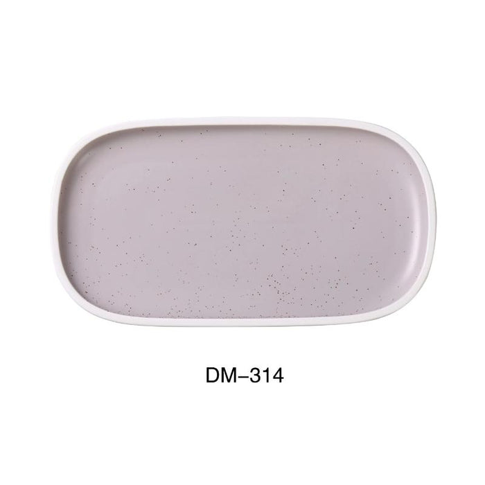 Yanco DM-314 Denmark RECTANGULAR PLATE WITH UPRIGHT RIM, Porcelain, Matte Glaze, (1Dz)