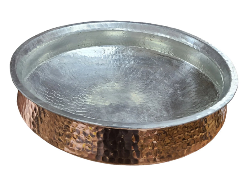 Traditional Copper Handi / Lagan with Kalai (Tin Coating Inside) – Authentic Indian Cookware for Biryani, Curries & Slow Cooking