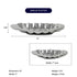 Display Platter-Oval Stainless Steel Hammered