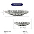 Display Platter-Oval Stainless Steel Hammered