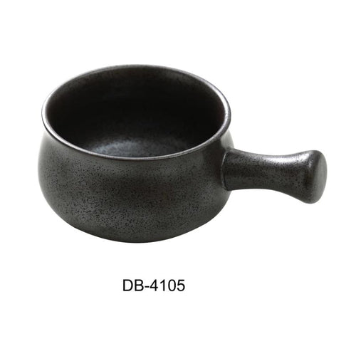Yanco DB-4105 Diamond Black Skillet with Handle, 22 Oz, China, Matte Glaze, Black (2Dz)