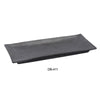 Yanco DB-411 Diamond Black Rectangular Plate, China, Matte Glaze, Black (2Dz)