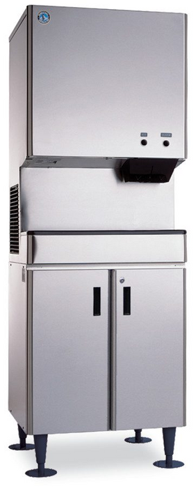 Air-cooled Hoshizaki nugget ice machine with built-in storage bin