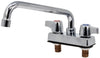 Serv-Ware DFY10-CWP 10" Swing Spout Deck Mount Faucet – 4" Centers NSF